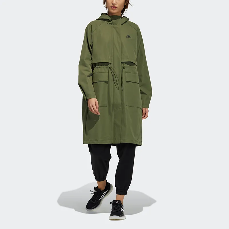 Adidas Tech Jkt Long Jacket Women's Army Green-1