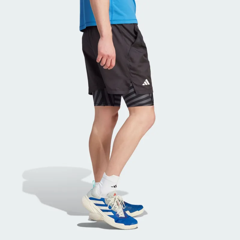 Adidas AEROREADY Two In One Pro Shorts Sports Shorts Men's Black-4