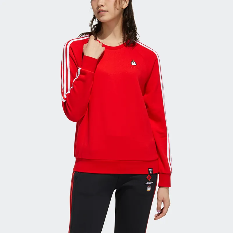 Adidas Neo x WUHUANGWANSHUI,LIANMINGKUAN Adidas Neo CNY Collection Sweatshirt Women's Bright Red-2