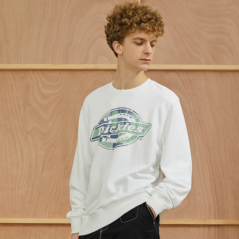 Dickies Crew Neck Regular Sweatshirt Men's White-5