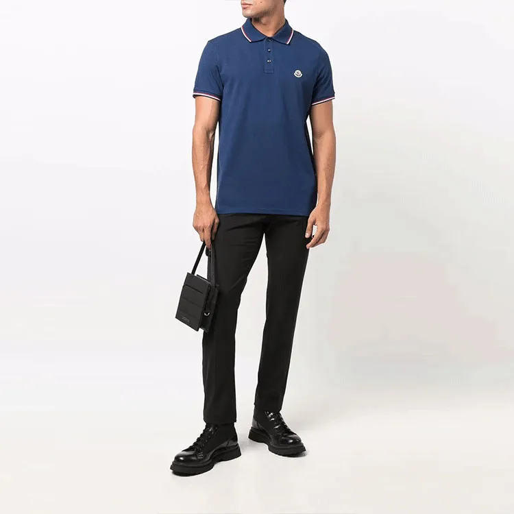 Moncler Logo patch Cotton piqué Polo Shirt-1