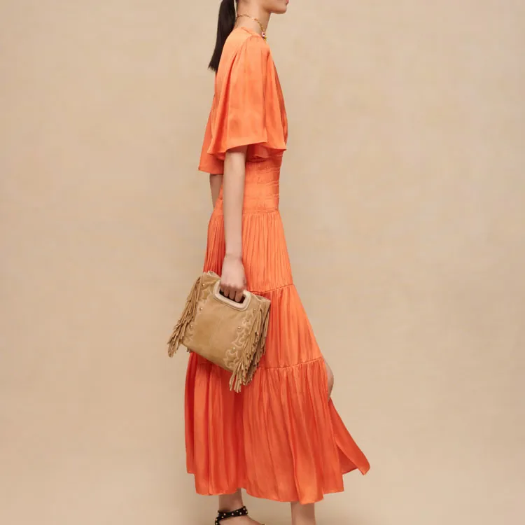 Maje Short-Sleeved Dresses Women's Orange-3