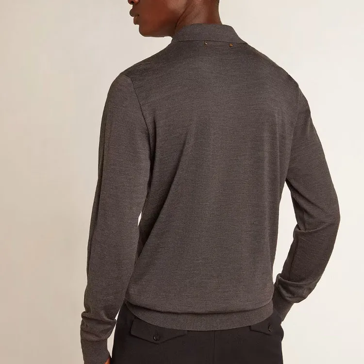 Golden Goose Logo patch Wool Polo Shirt-7