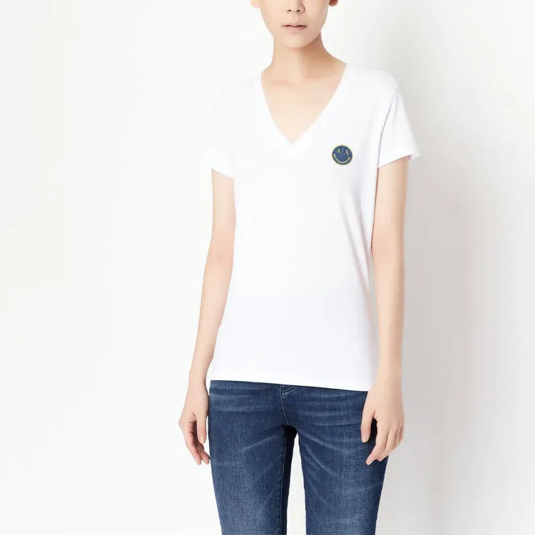 ARMANI EXCHANGEAE ARMANI EXCHANGE X SmileyWorld FW22 T Shirt Women's White-3