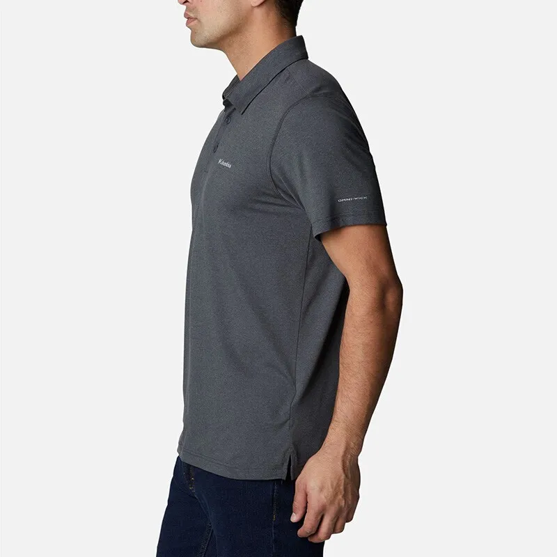 Columbia Polo Shirts Men Linen Gray-3