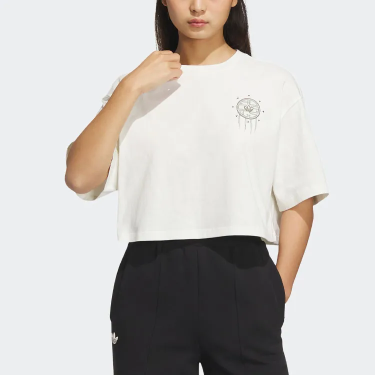 Adidas Originals TOC Crop Tops Women's Jade White-1
