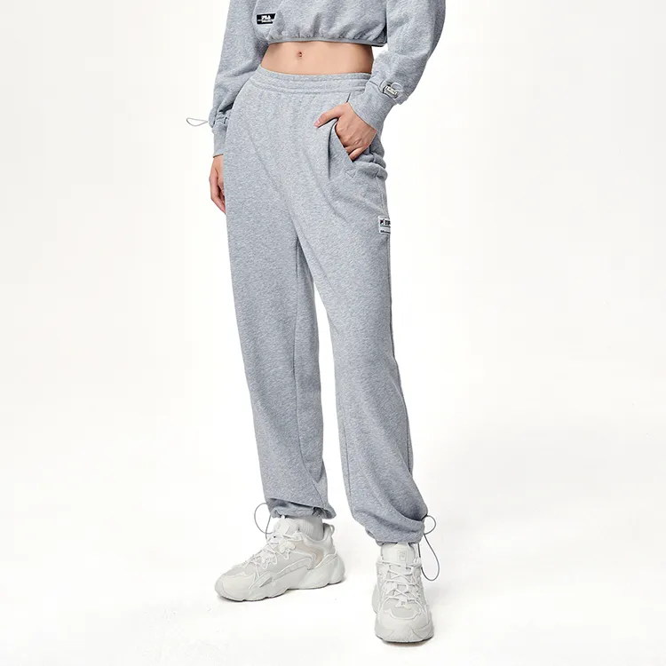 FILA Knitted Sweatpants Women's Dark Marble Heather Gray-3