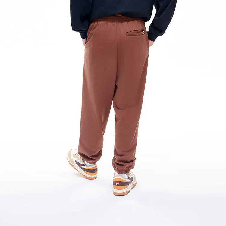 FILA FUSION Knitted Sweatpants Men Raccoon Brown-4