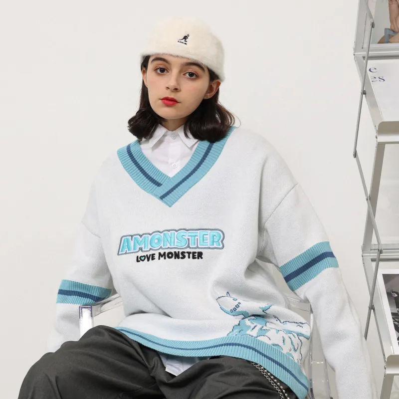 AMONSTER Sweaters Unisex Vintage White-3