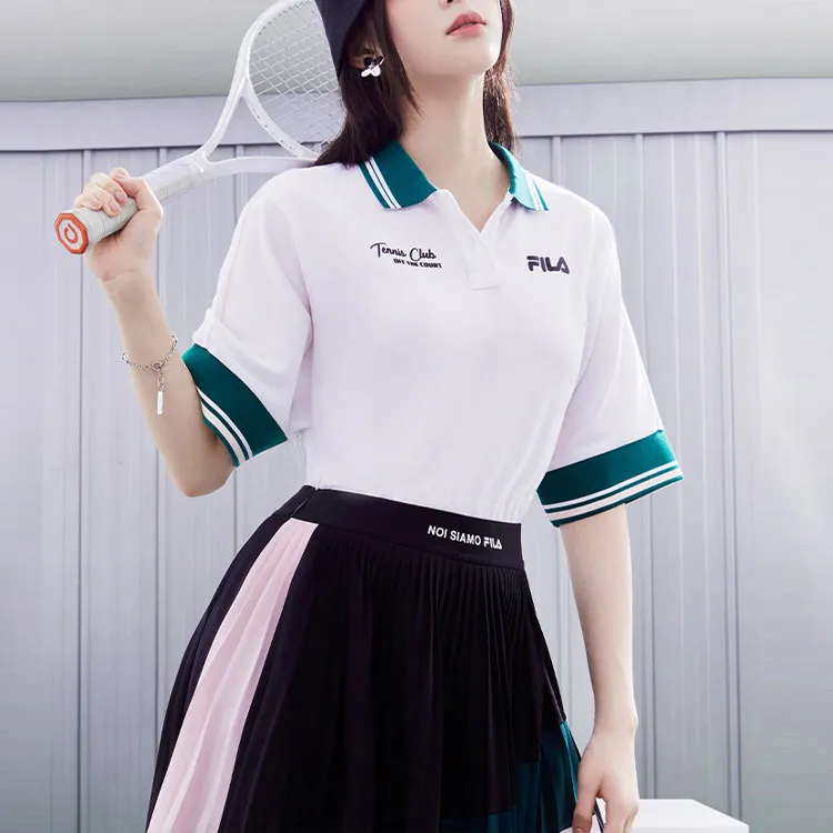 FILA FUSION Polo Shirt Women's Standard White-2