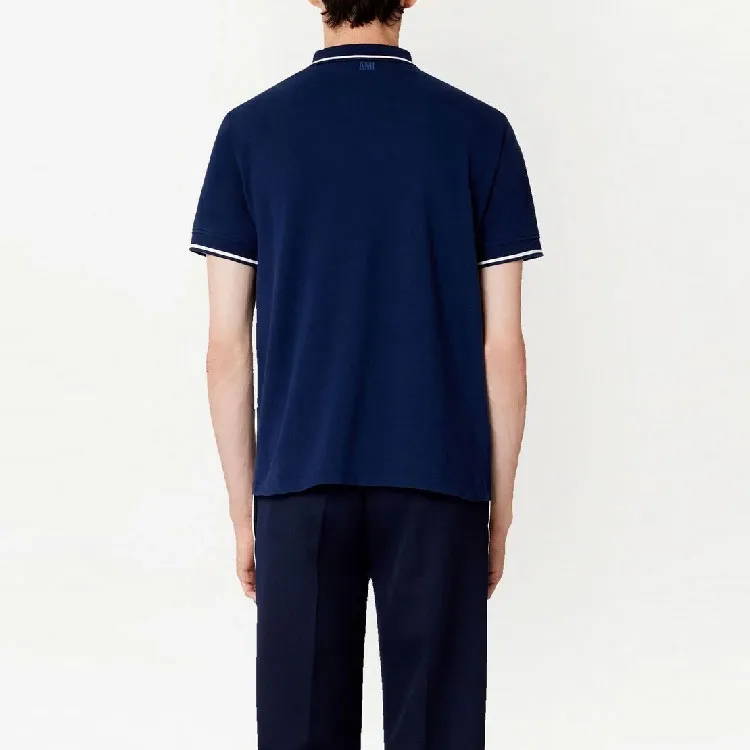 AMI Paris Ami De Coeur Logo Embroidered Polo Shirt-2