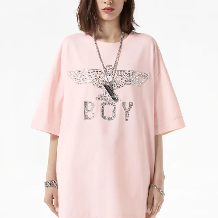 Boy London T Shirts Women's Pink-1