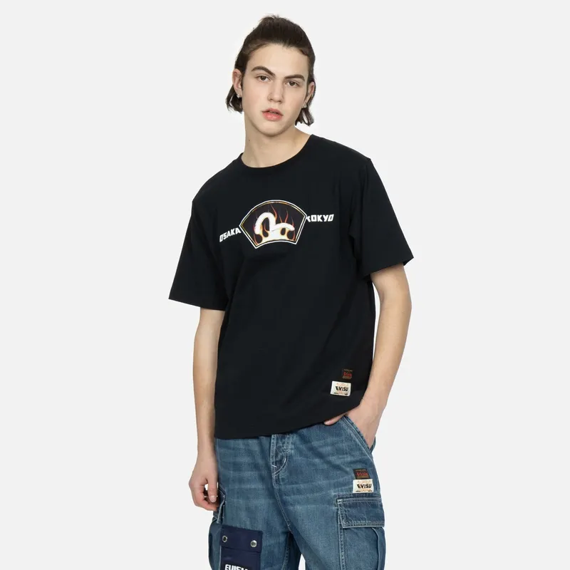 EVISU T Shirts Men Black-2