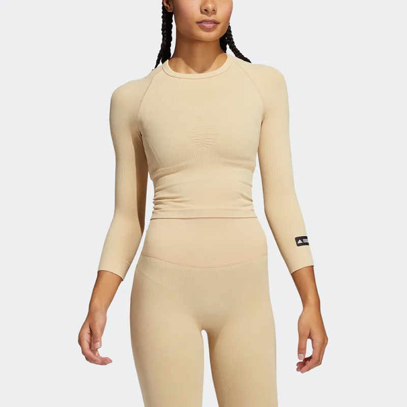 Adidas T Shirts Women's Ecru-2
