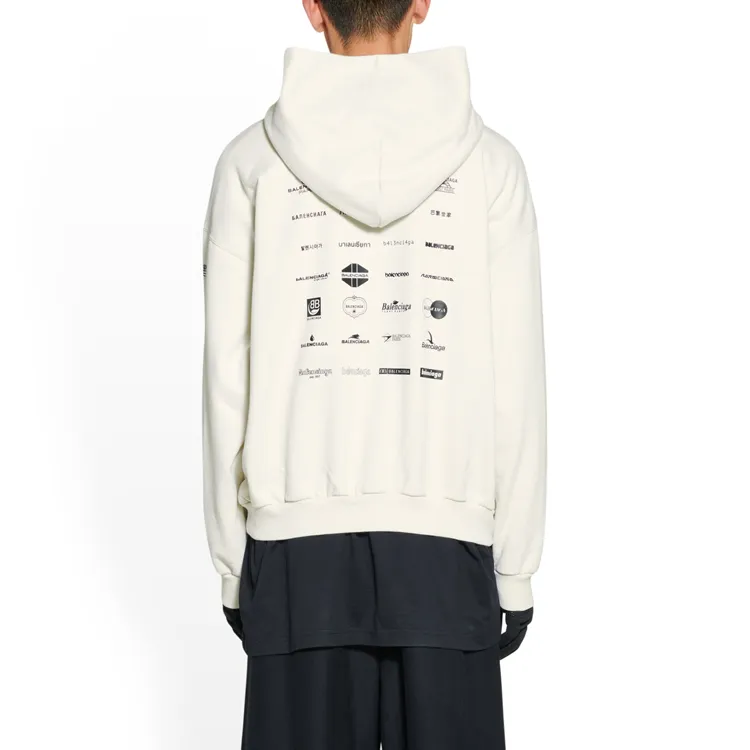 Balenciaga SS23 Sweatshirt Loose Fit Style Unisex Ecru-3