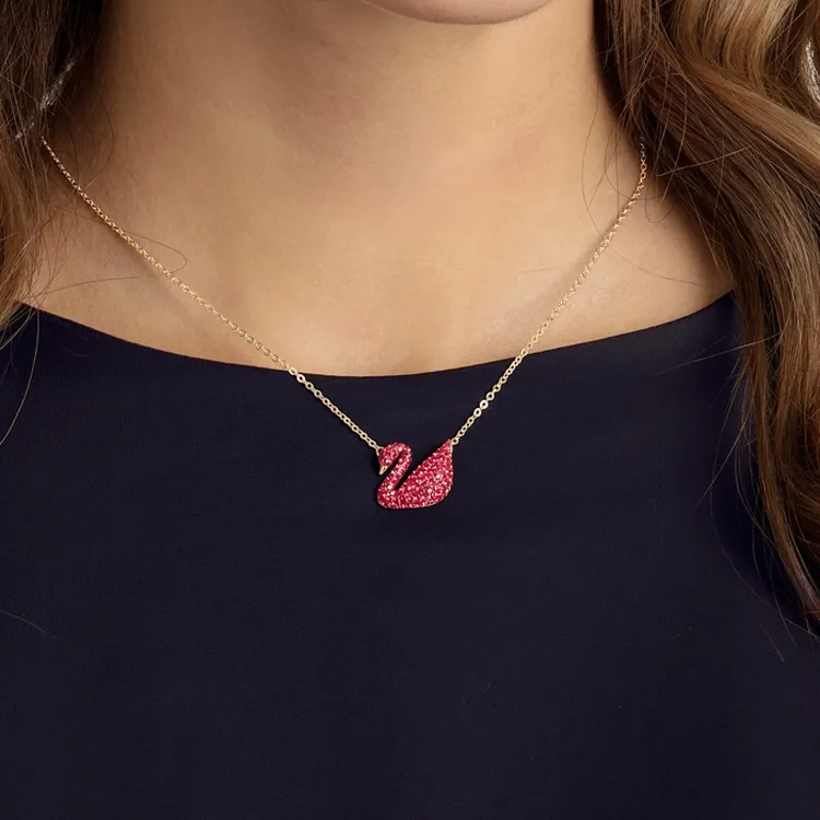 Swarovski Swan Necklace-2