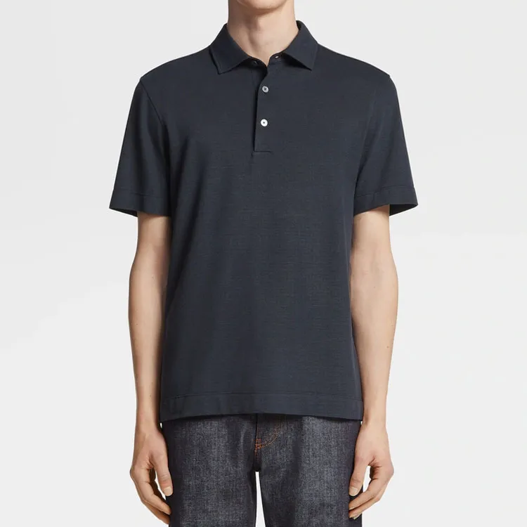 Ermenegildo Zegna Polo Shirts Men Marine Blue-1
