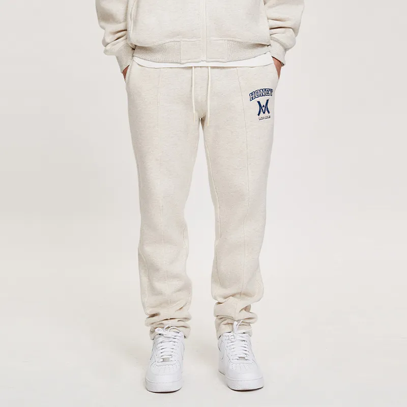 Moonwav X SENCE LA Knitted Sweatpants Unisex Mixed Heather Gray-2