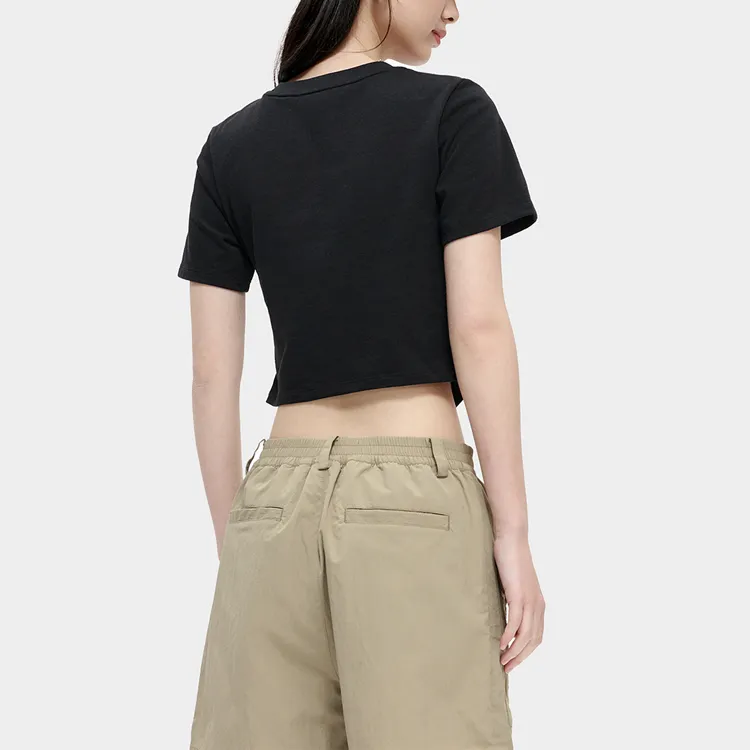 FILA FUSION Crop Tops Women's Black-4