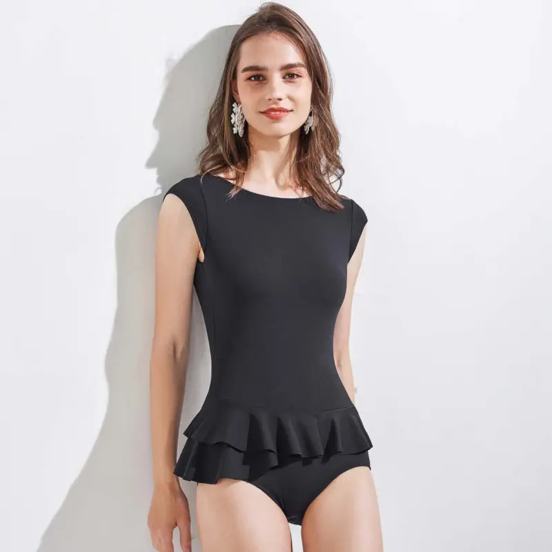 TOSWIM One piece Swimsuit Women's Black-2