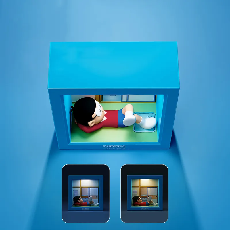 ROCK Doraemon Photo Frame Night Light Chibi Figures 12.2cm-10
