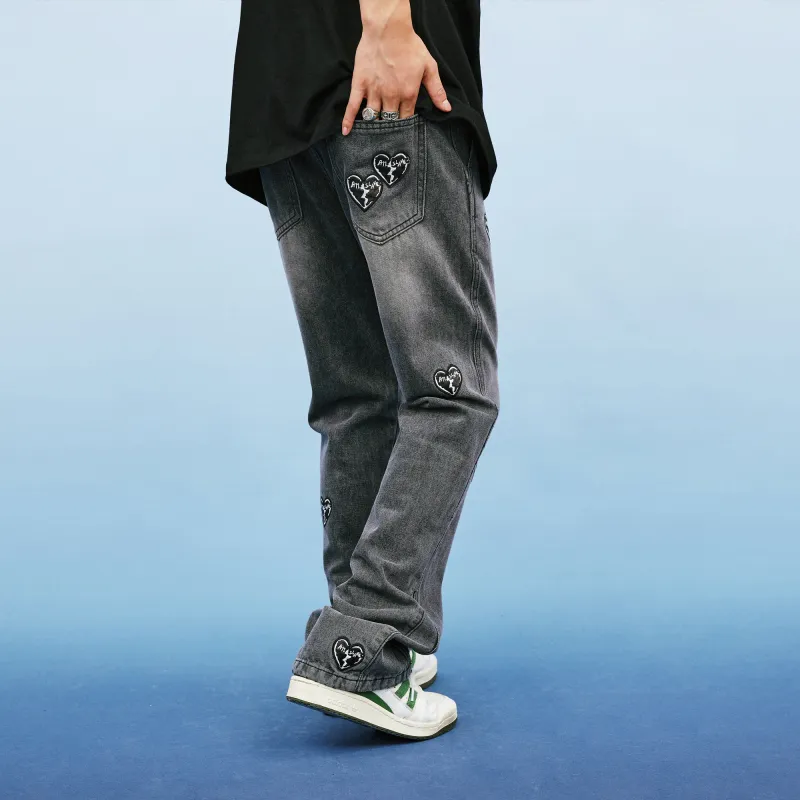 A11SLAVE Flared Pants Moderate Jeans Unisex Black-6