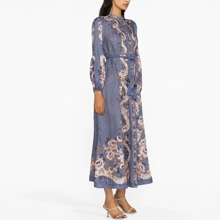 Zimmermann Long-Sleeved Dresses Women's Purple-3