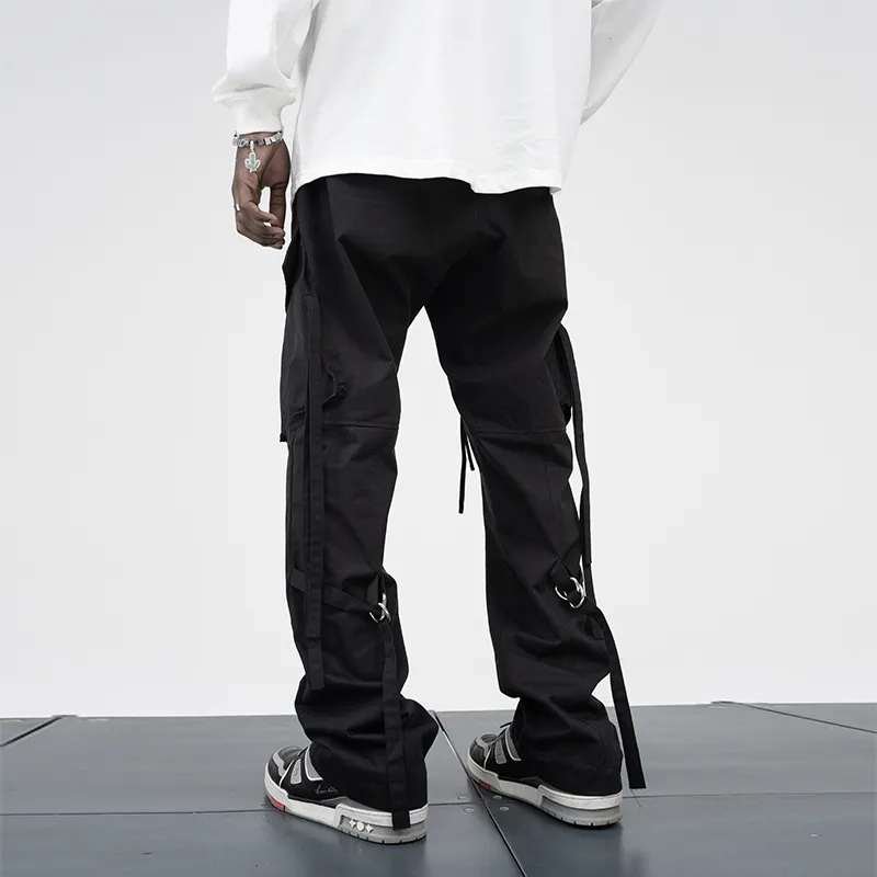 HARSH AND CRUEL Cargo Pants Unisex Black-3