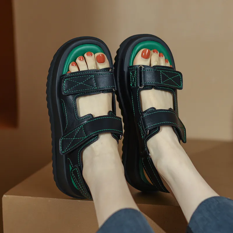 CAMEIDO Beach Sandals Women's Black-3