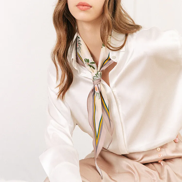LOST PATTERN Silk Scarves Women's-5
