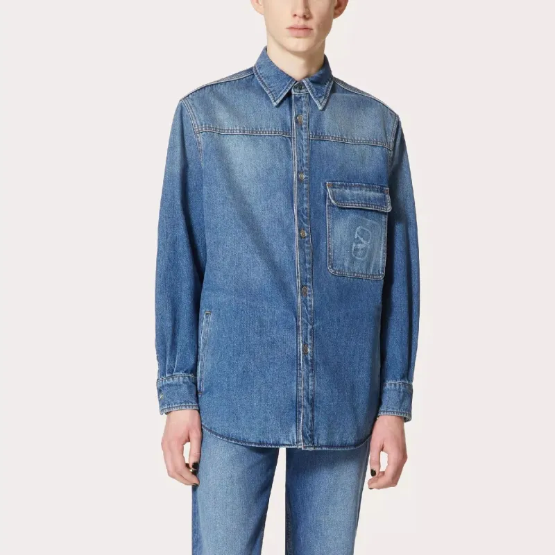 Valentino SS23 Shirt Men's Blue-2