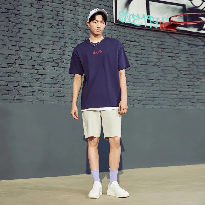 Erke T Shirt Men's Dusty Light Purple-3