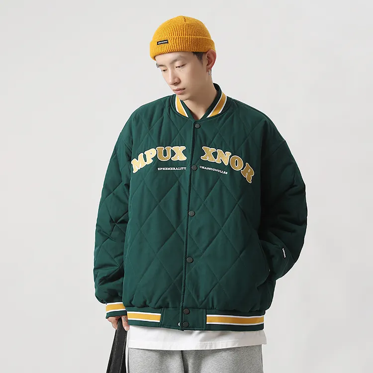 MPUX Baseball Collar Loose Fit Puffer Jacket Unisex-6
