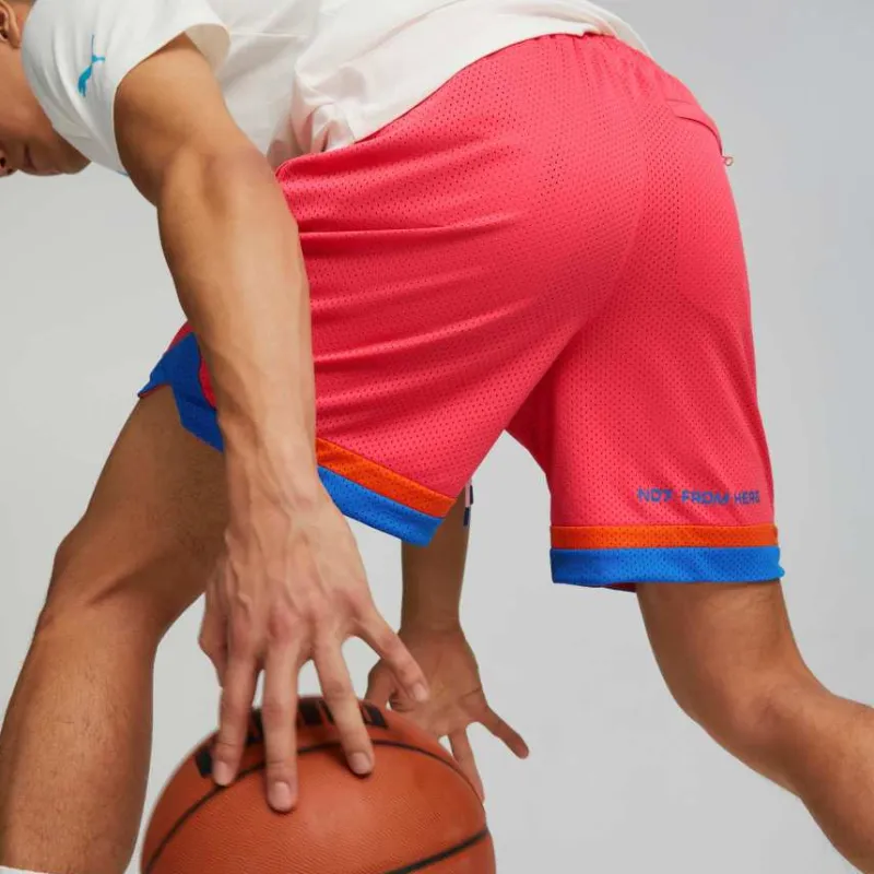 PUMA Casual Shorts Men Coral Red-4