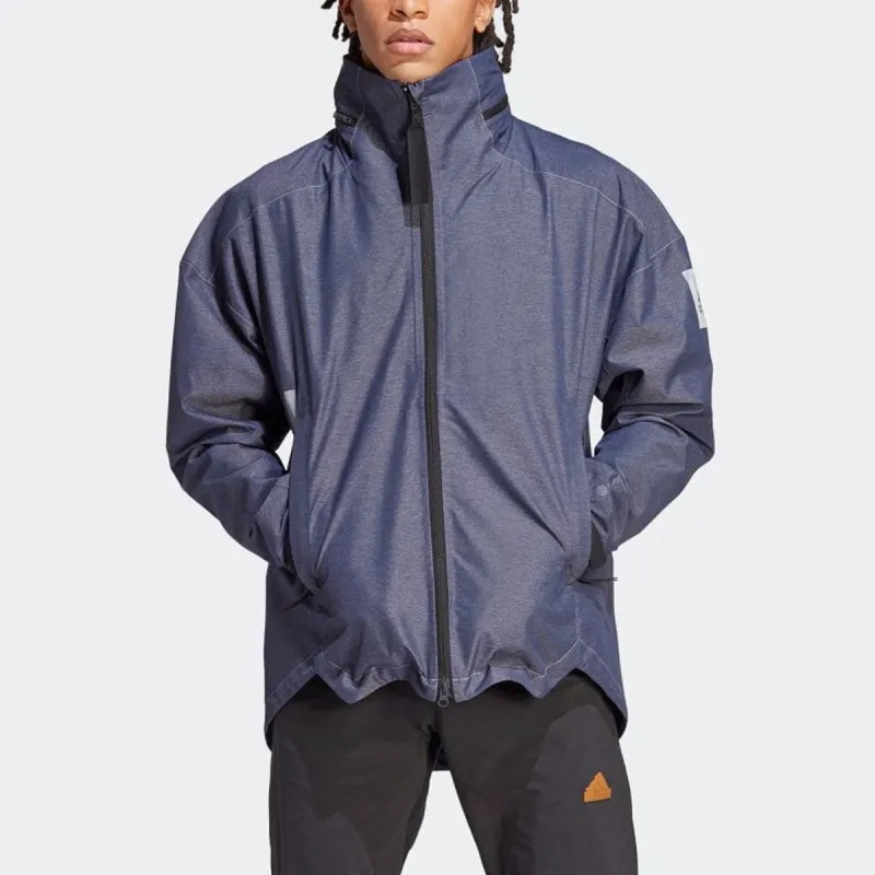 Adidas MYSHELTER Denim Jackets Men Marine Blue-3