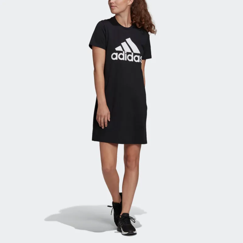 Adidas Essential Short Sleeved Dresses Women's Black-1