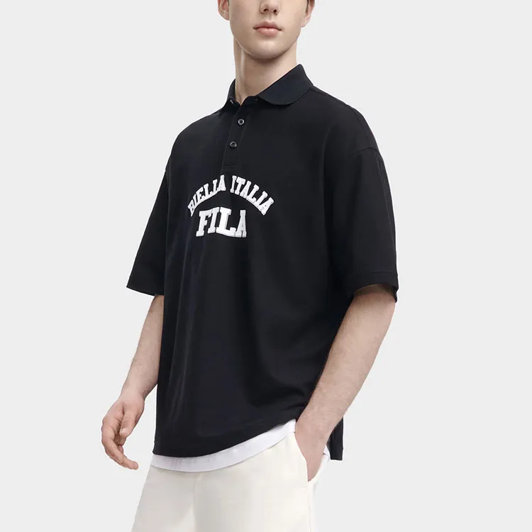 FILA Polo Shirt Unisex Jet Black-4