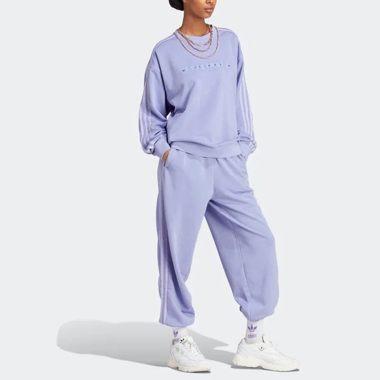 Adidas Originals Knitted Sweatpants Women's Light Purple-3