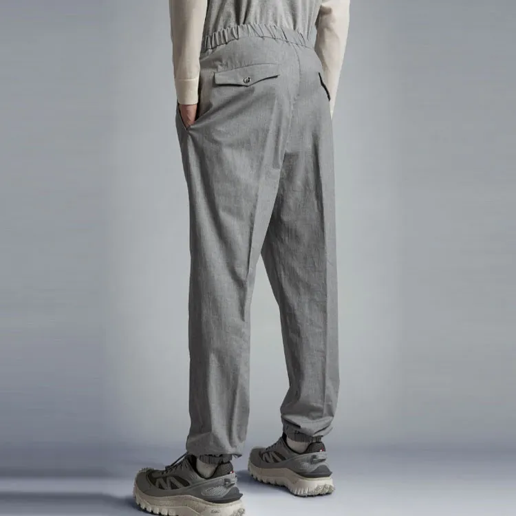 Moncler Knitted Sweatpants Men Gray-3