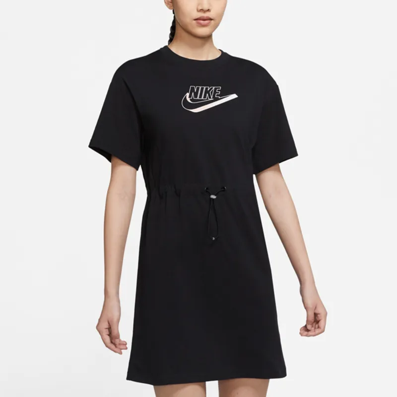 Nike Short Sleeved Dresses Women's Black-3