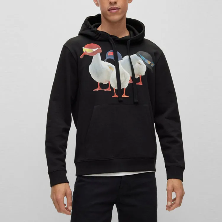 HUGO BOSS Cotton-blend Relaxed-fit Hoodie-1