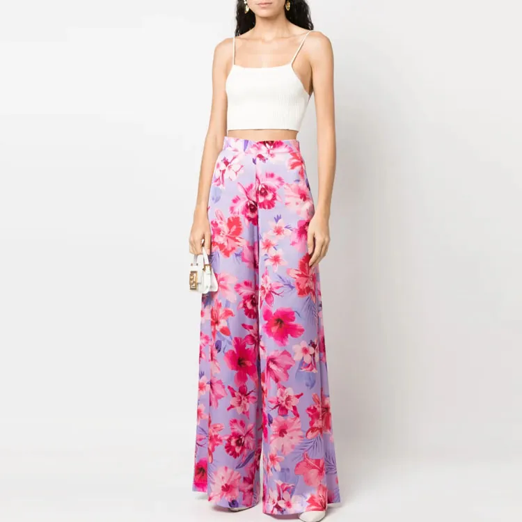 PINKO SS23 Casual Pants Women's Pink Purple-2