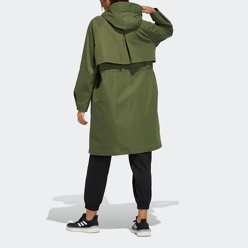 Adidas Tech Jkt Long Jacket Women's Army Green-3