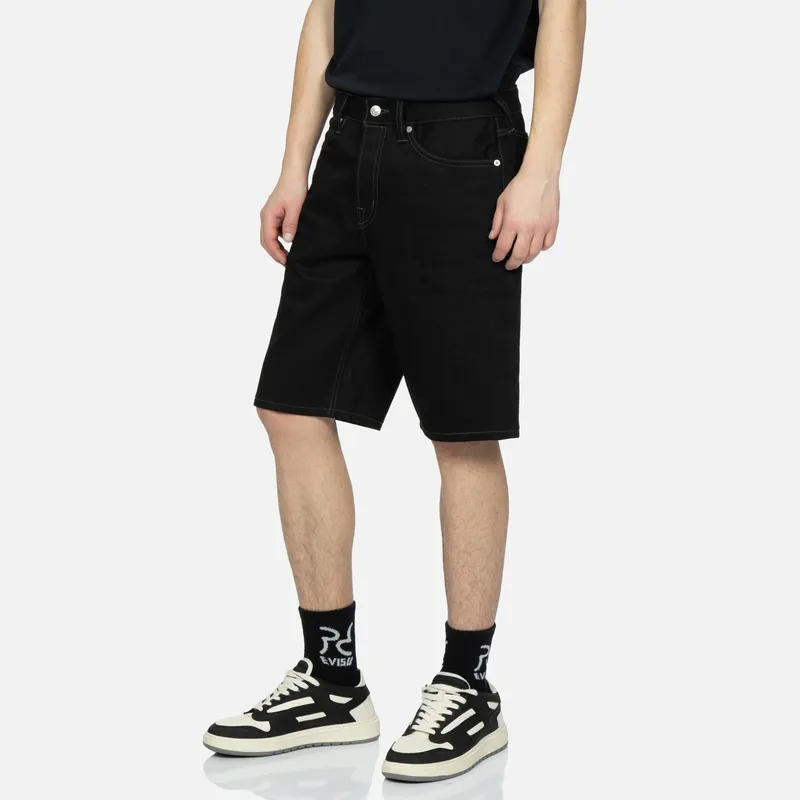 EVISU Logo patches Denim Shorts-2