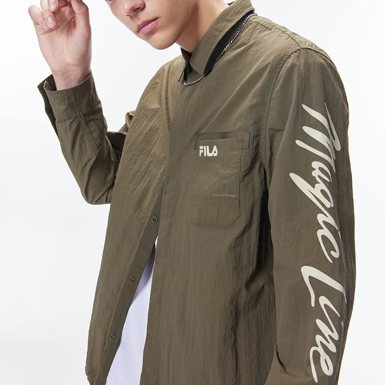 FILA Jackets Men Withered Moss Green-5