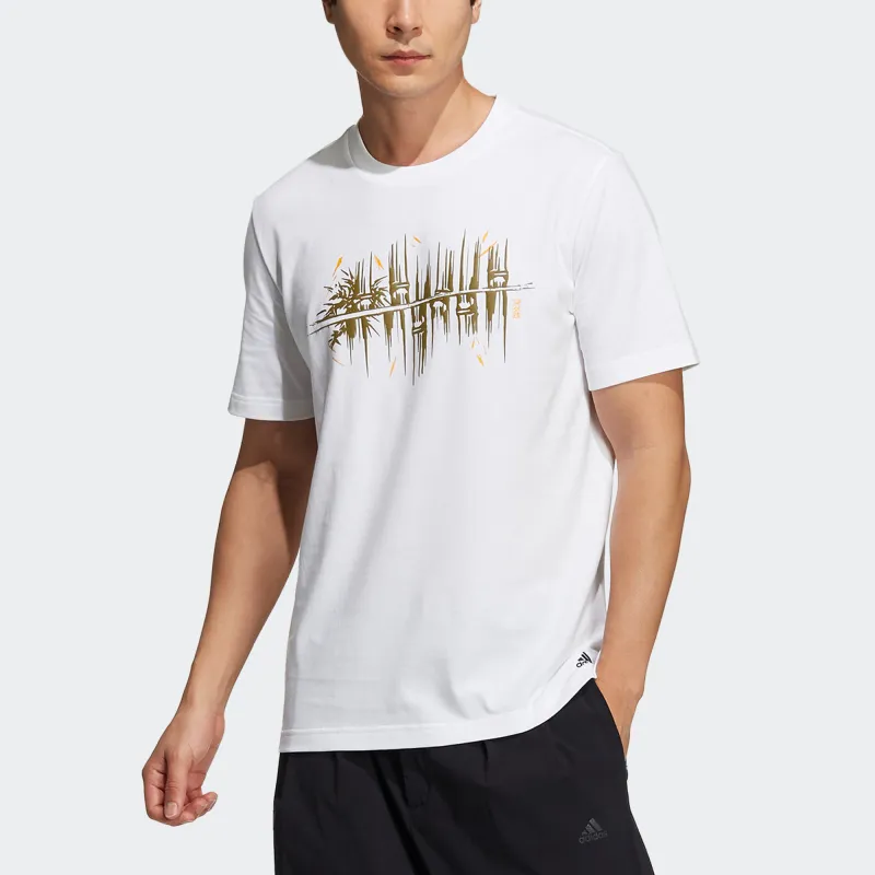 Adidas Wuji Series Set in Sleeve T Shirt Men's White-2