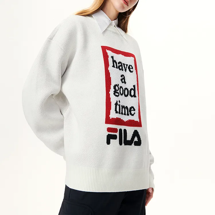 FILA Have A Good Time Collection Sweaters Unisex Vanilla White-9