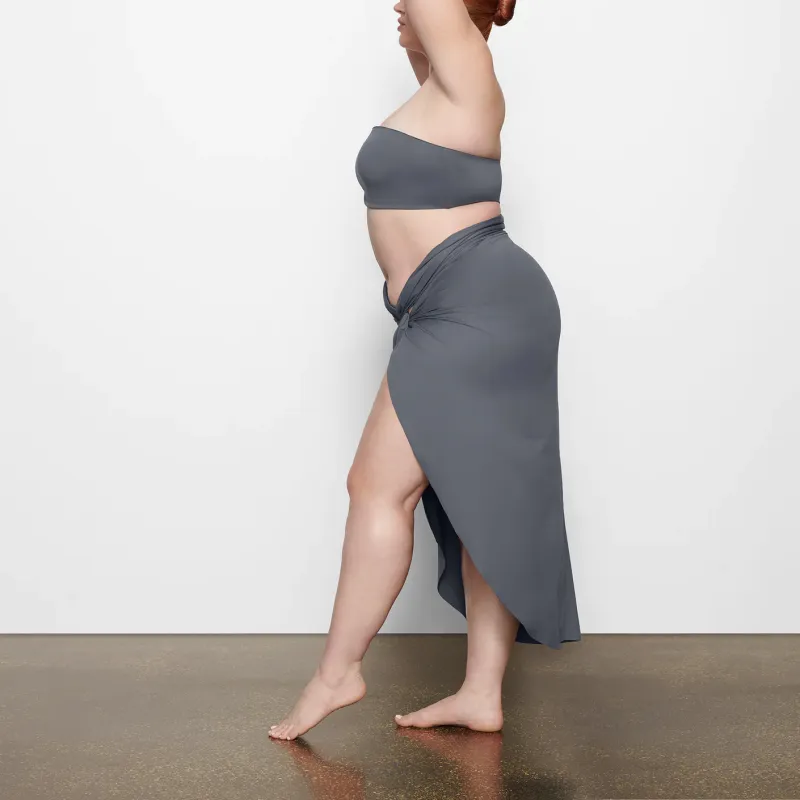 Skims Swim Sarong Skirt Gunmetal-3