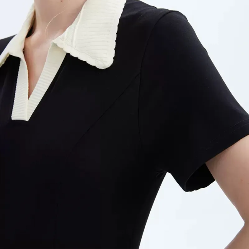 BASIC HOUSE Short-Sleeved Dresses Women's Black-2