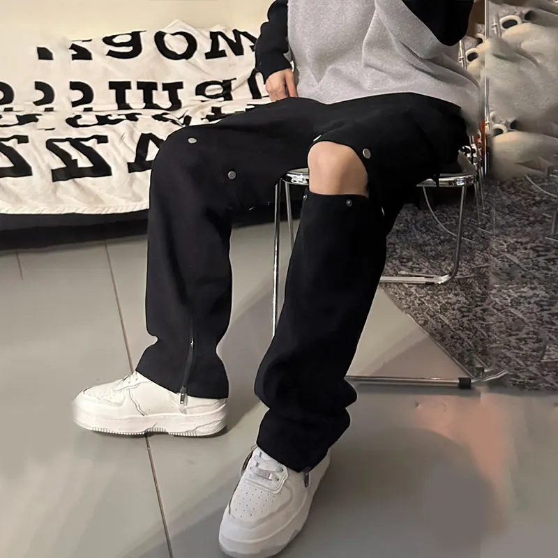 LOOKUN Casual Pants Men Black-2